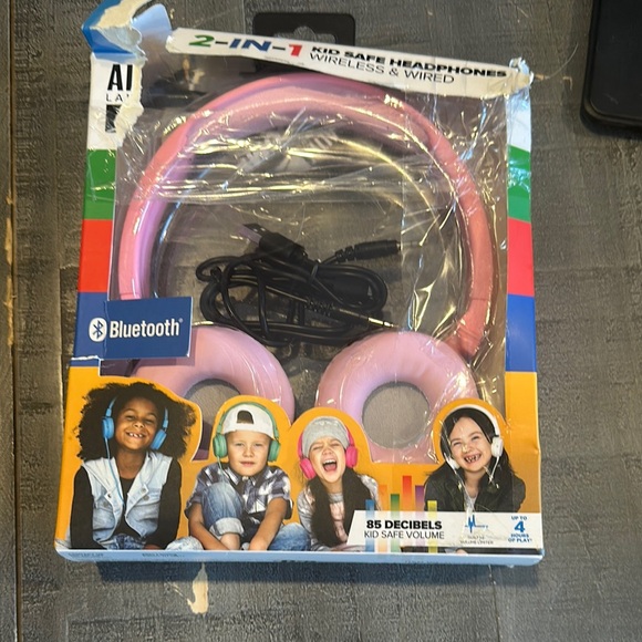 Altec Lansing 2-in-1 Kids Safe Headphones - Pink - Picture 1 of 2